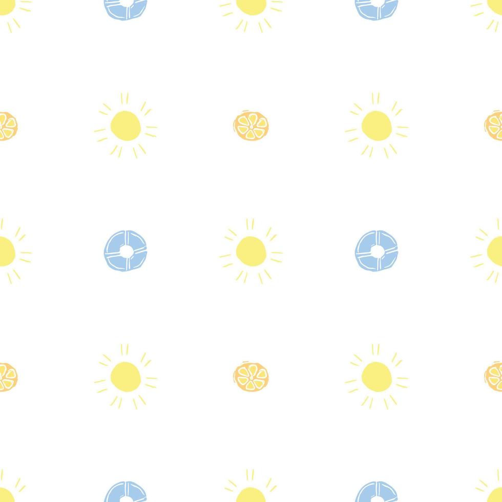 Summer seamless pattern. travel background. Travel vacation set of icons, journey and trip background. Doodle summer icons vector