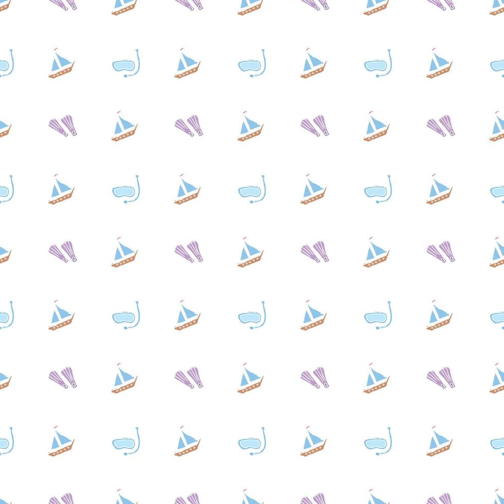 Summer seamless pattern. travel background. Travel vacation set of icons, journey and trip background. Doodle summer icons vector