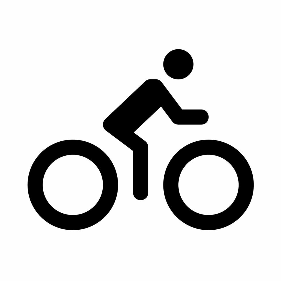 Bicycle sign icon vector simple illustration.