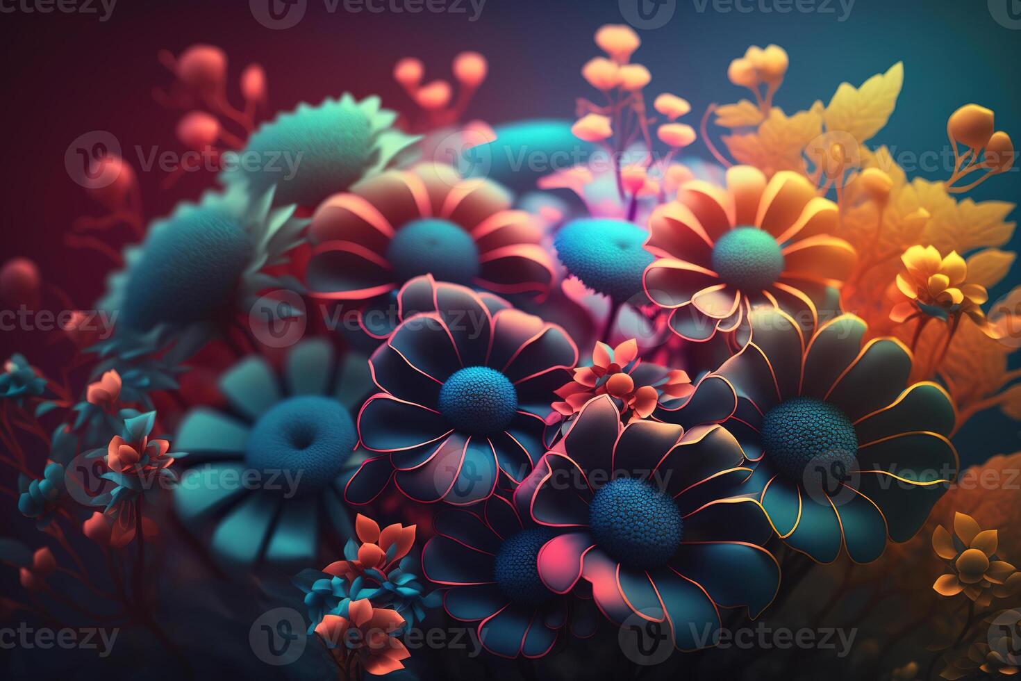 colorful flower background with a gradient effect. photo