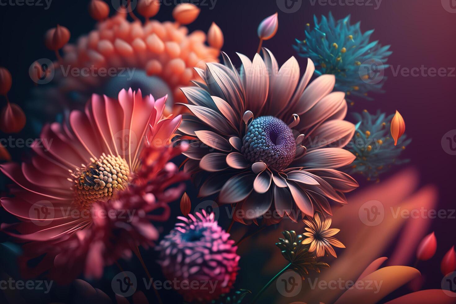 colorful flower background with a gradient effect. photo