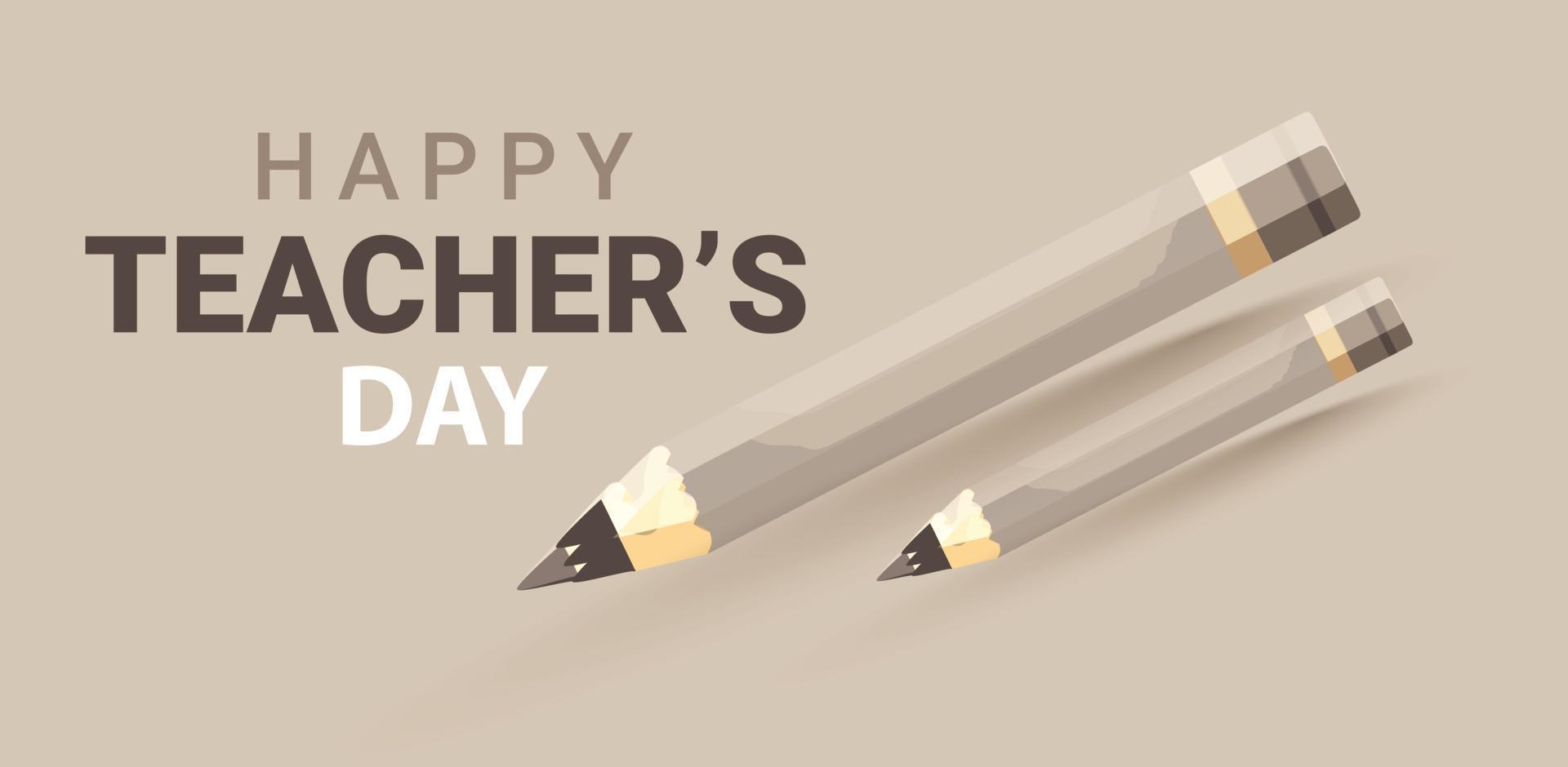 Happy Teacher's day. Template for background, banner, card, poster. vector illustration.