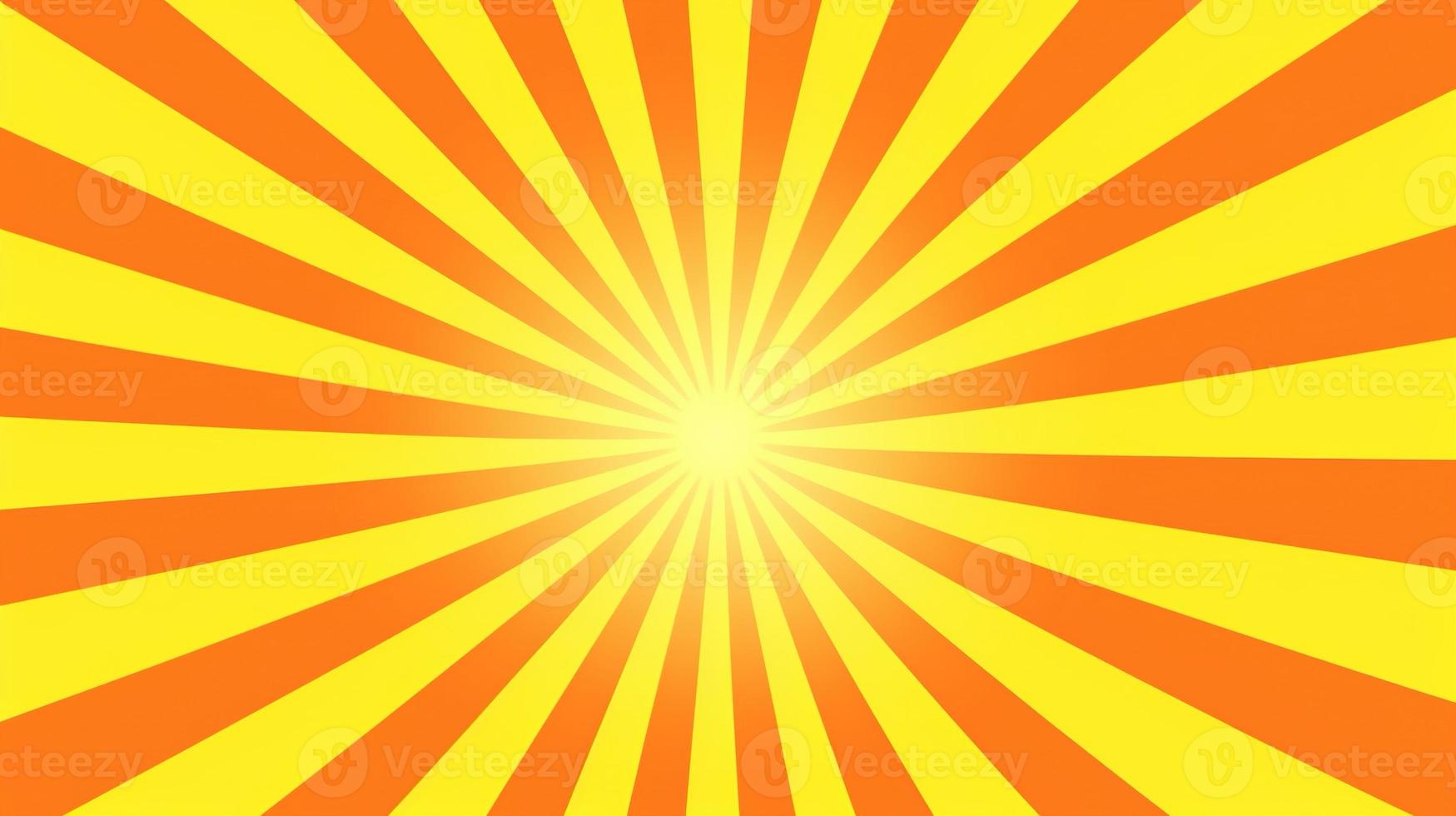 Yellow and Orange Sunburst Background photo