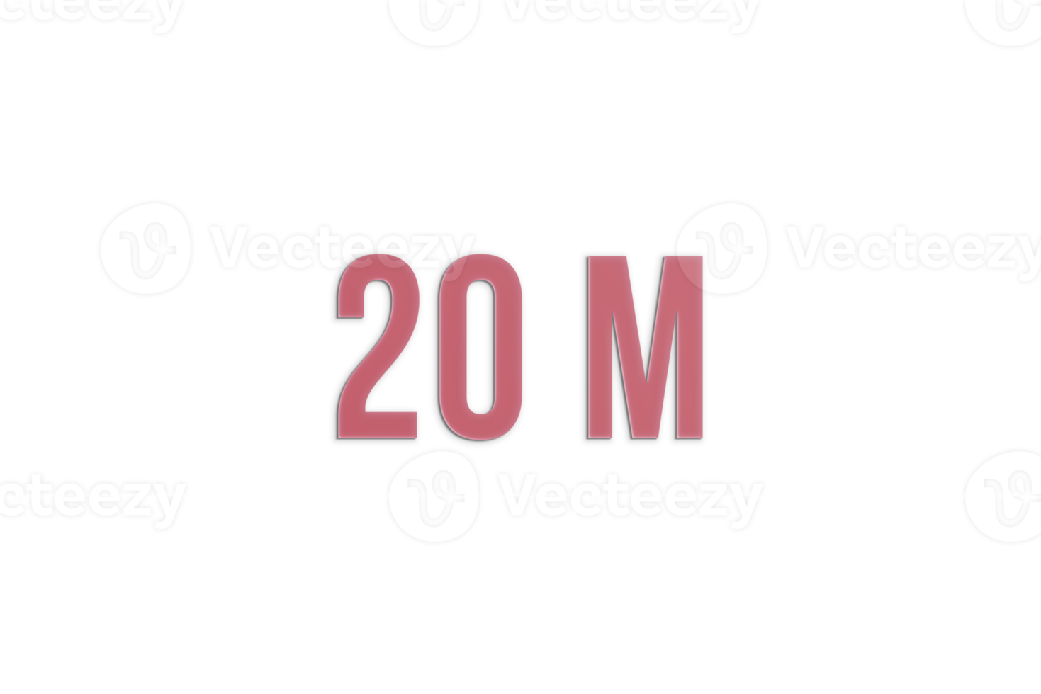 20 Million subscribers celebration greeting banner with Paper Design png