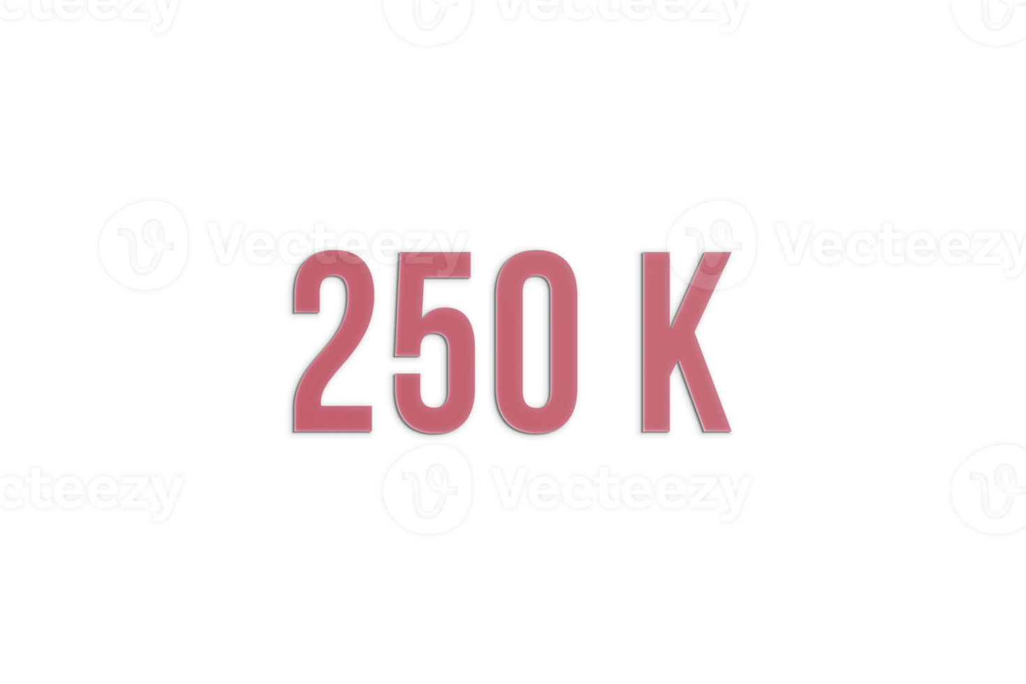 250 K  subscribers celebration greeting banner with Paper Design png