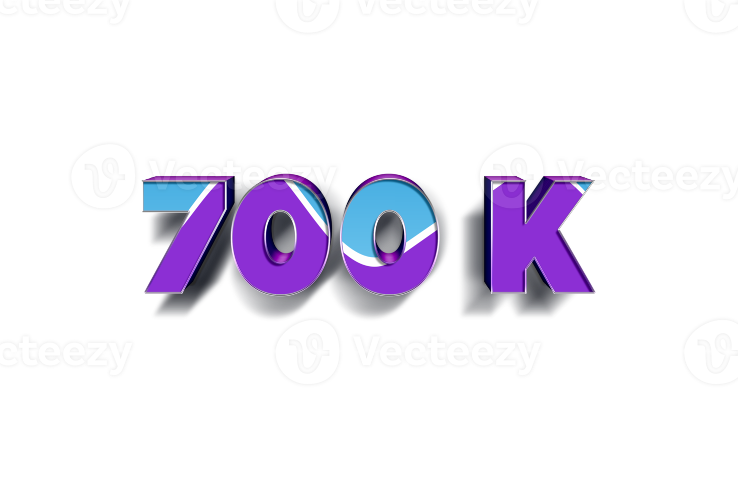 700 K  subscribers celebration greeting banner with Blue Purple Design png