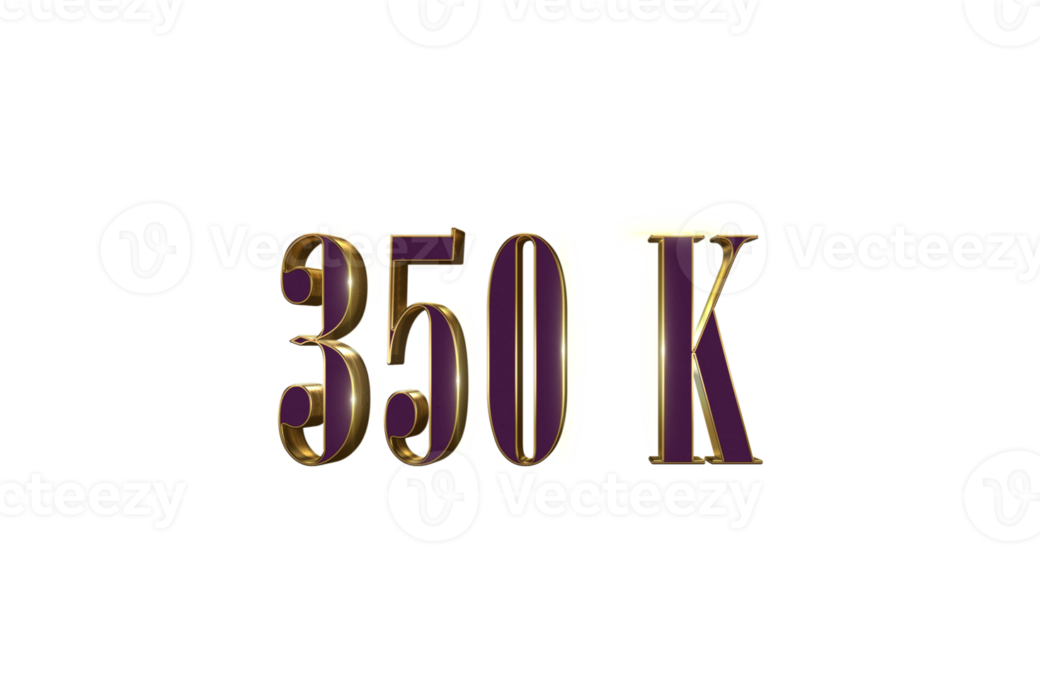 350 K  subscribers celebration greeting banner with Luxury Design png