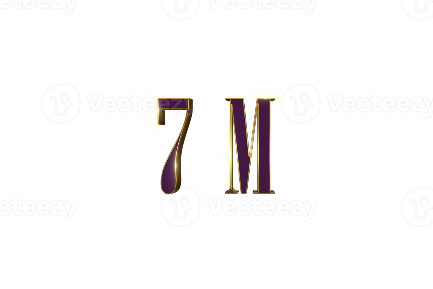 7 Million  subscribers celebration greeting banner with Luxury Design png