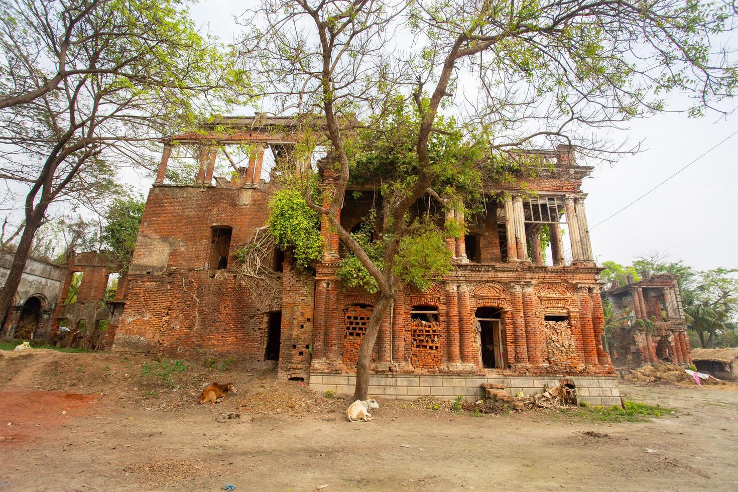 Bangladesh marzo 6, 2019 nakipur zamindar bari casa a nakipur pueblo en shyamnagar upazila, satjira, bangladesh foto