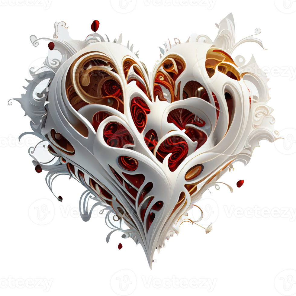 rose heart fantasy . AI Generated png