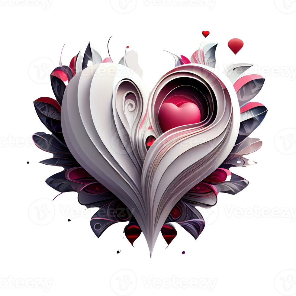 rose heart fantasy . AI Generated png