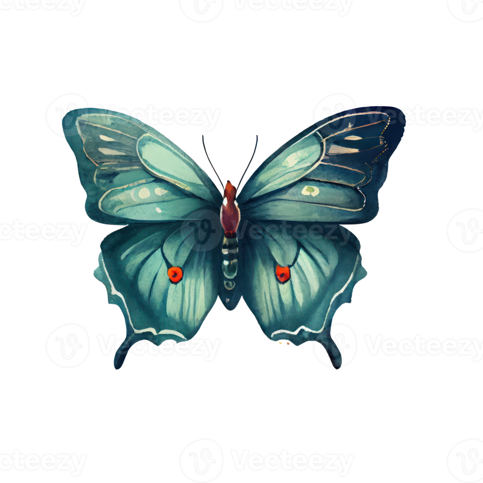 Watercolor butterfly . AI Generated png