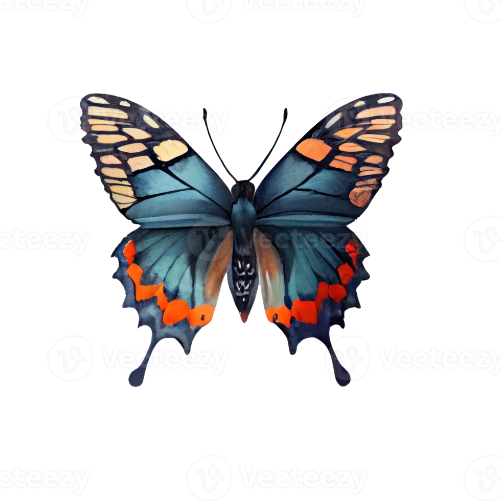 Watercolor butterfly . AI Generated png