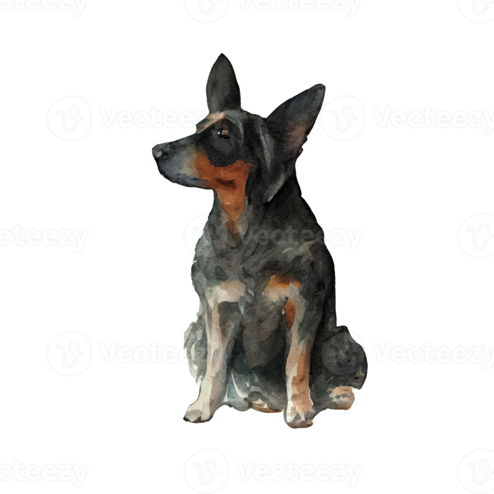 acuarela perro . ai generado png