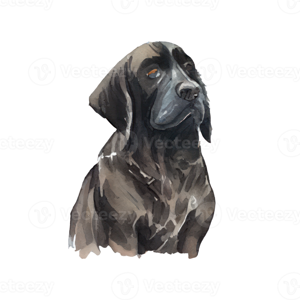 vattenfärg hund . ai genererad png