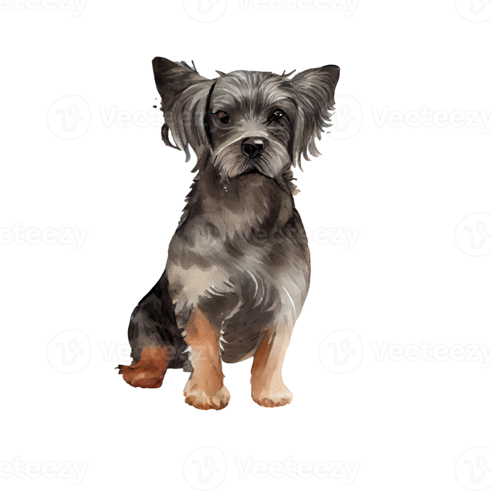 Watercolor Dog . AI Generated png