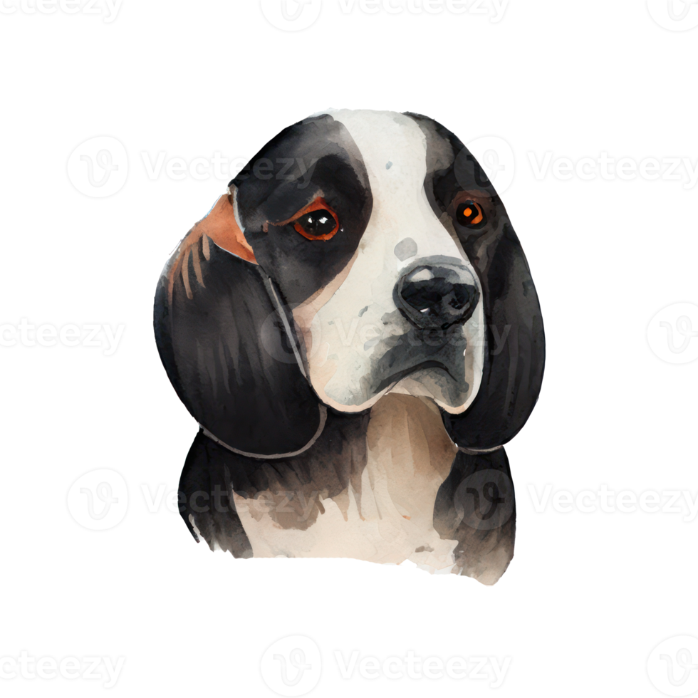 waterverf hond . ai gegenereerd png