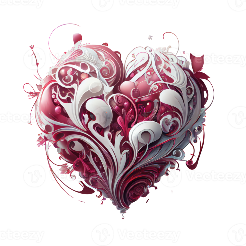 rose heart fantasy . AI Generated png