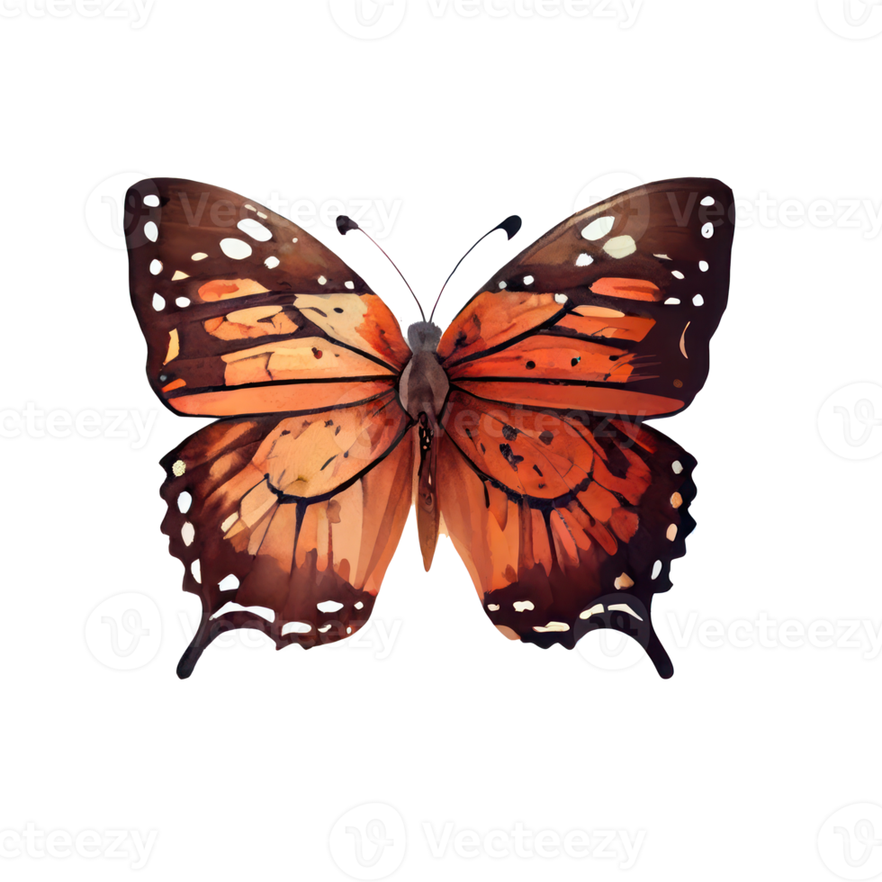 Watercolor butterfly . AI Generated png