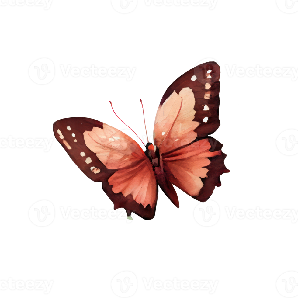 Watercolor butterfly . AI Generated png