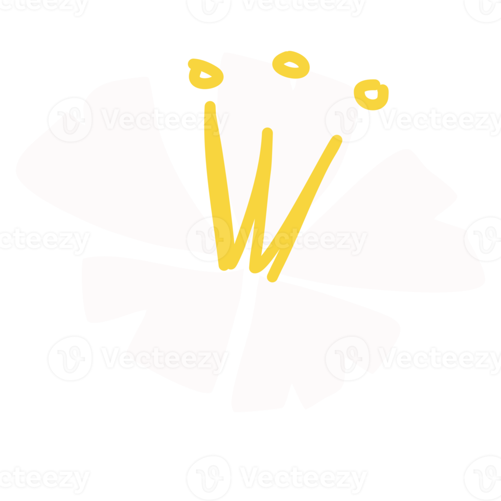 fofa flor mão desenhando png