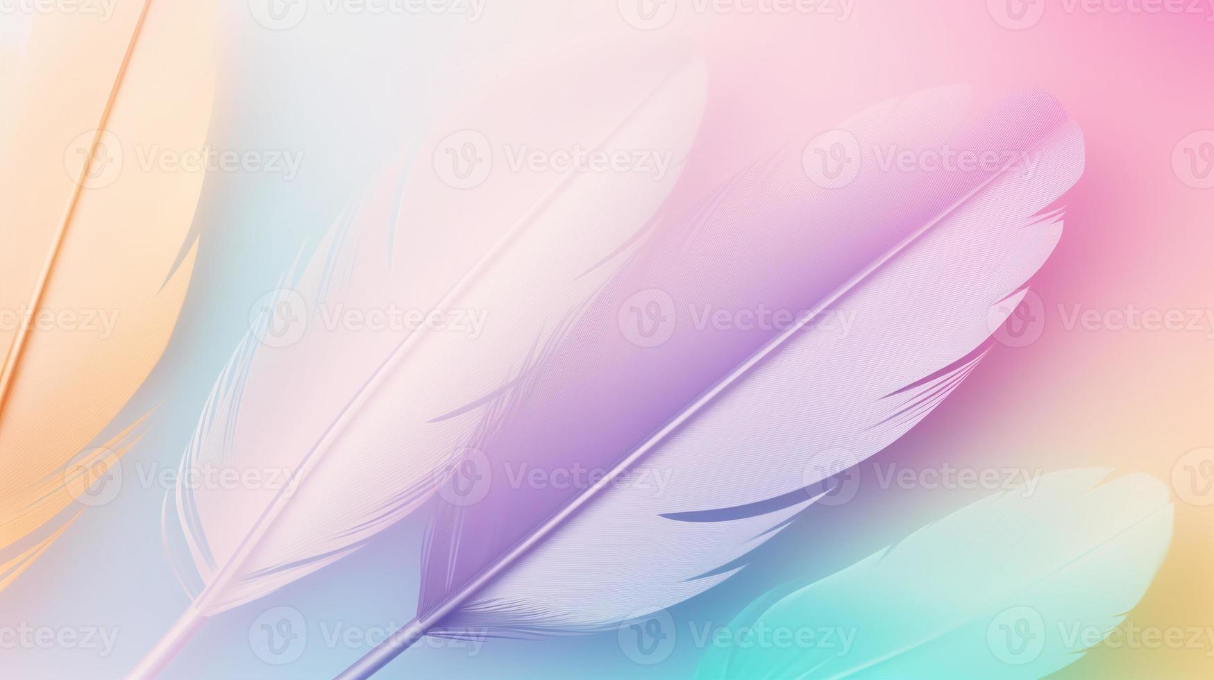 Colorful feathers background, soft pastel colors, abstract background. photo