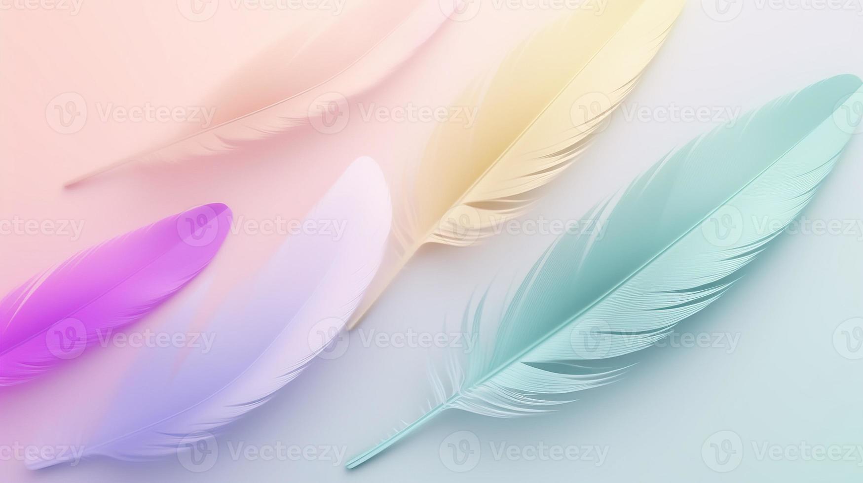 vistoso plumas fondo, suave pastel colores, resumen antecedentes. foto