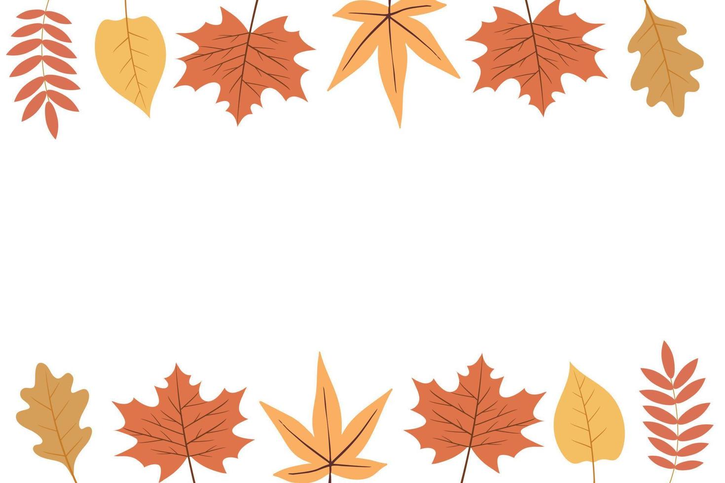 Falling golden autumn leaves. Vector illustration of a bright colorful autumn background. Vector