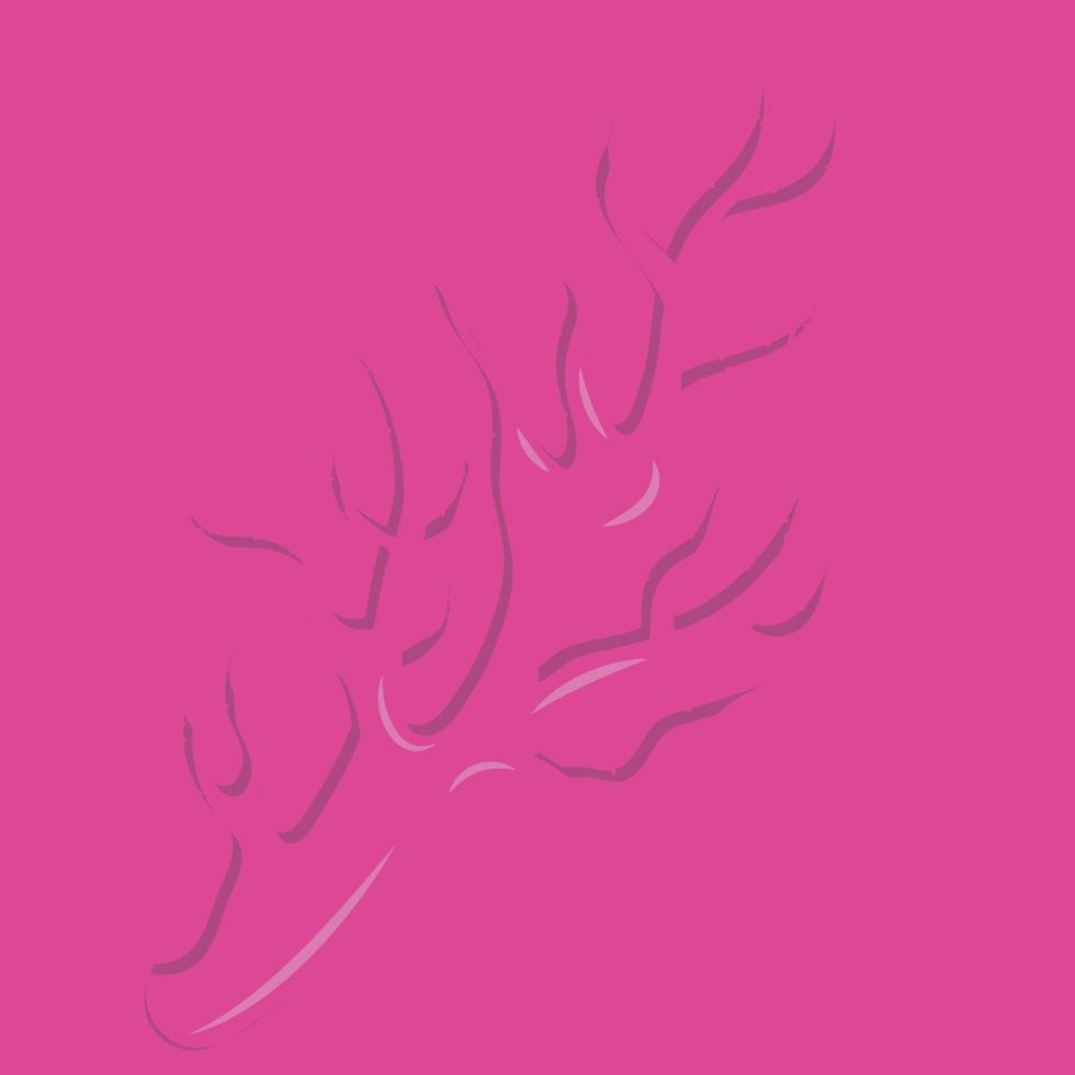 Abstract silhouette of the channel on a pink background. Vector illustration.