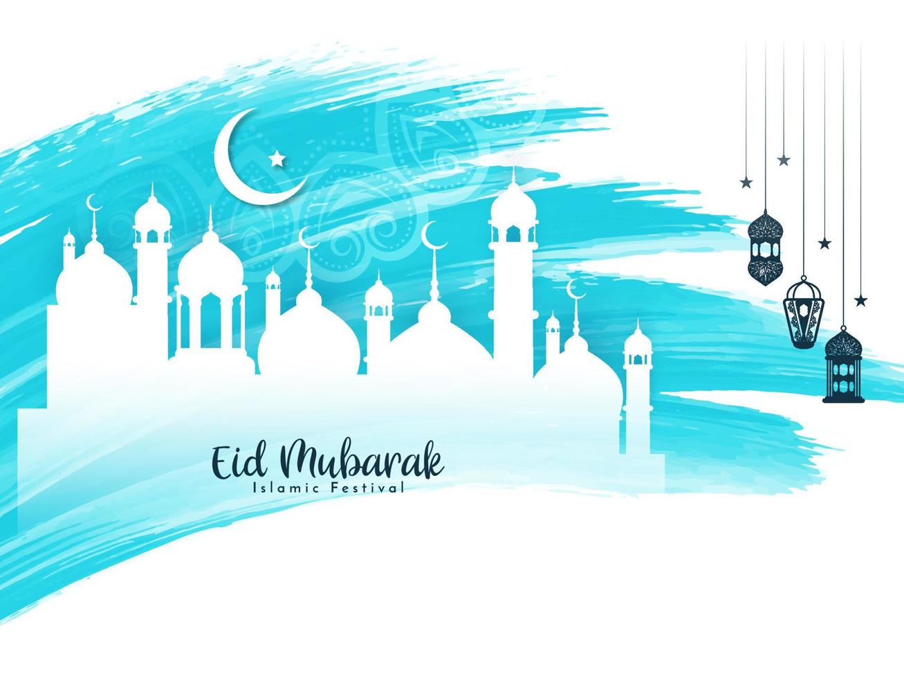 eid Mubarak musulmán religioso festival antecedentes diseño vector
