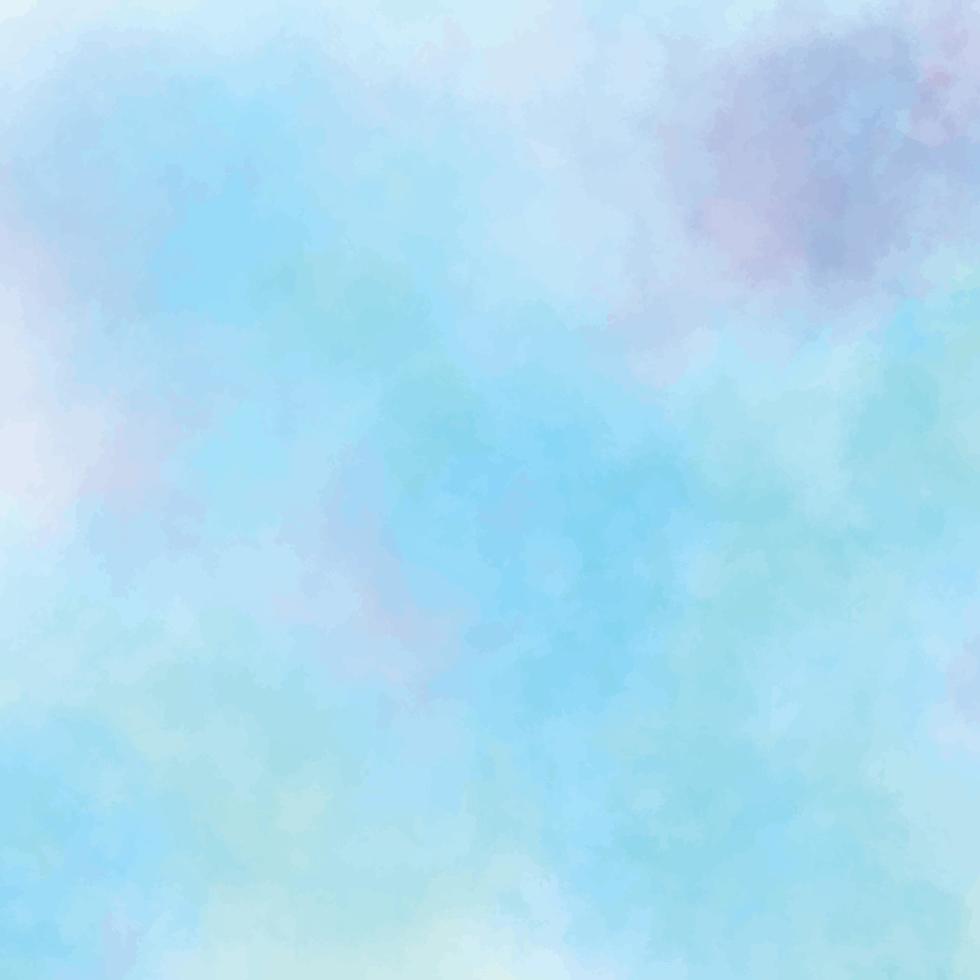 Watercolor colorful background. Blue and purple flame backdrop illustration. Digital art painting. Cloudy sky. Painted Abstract Frame vector