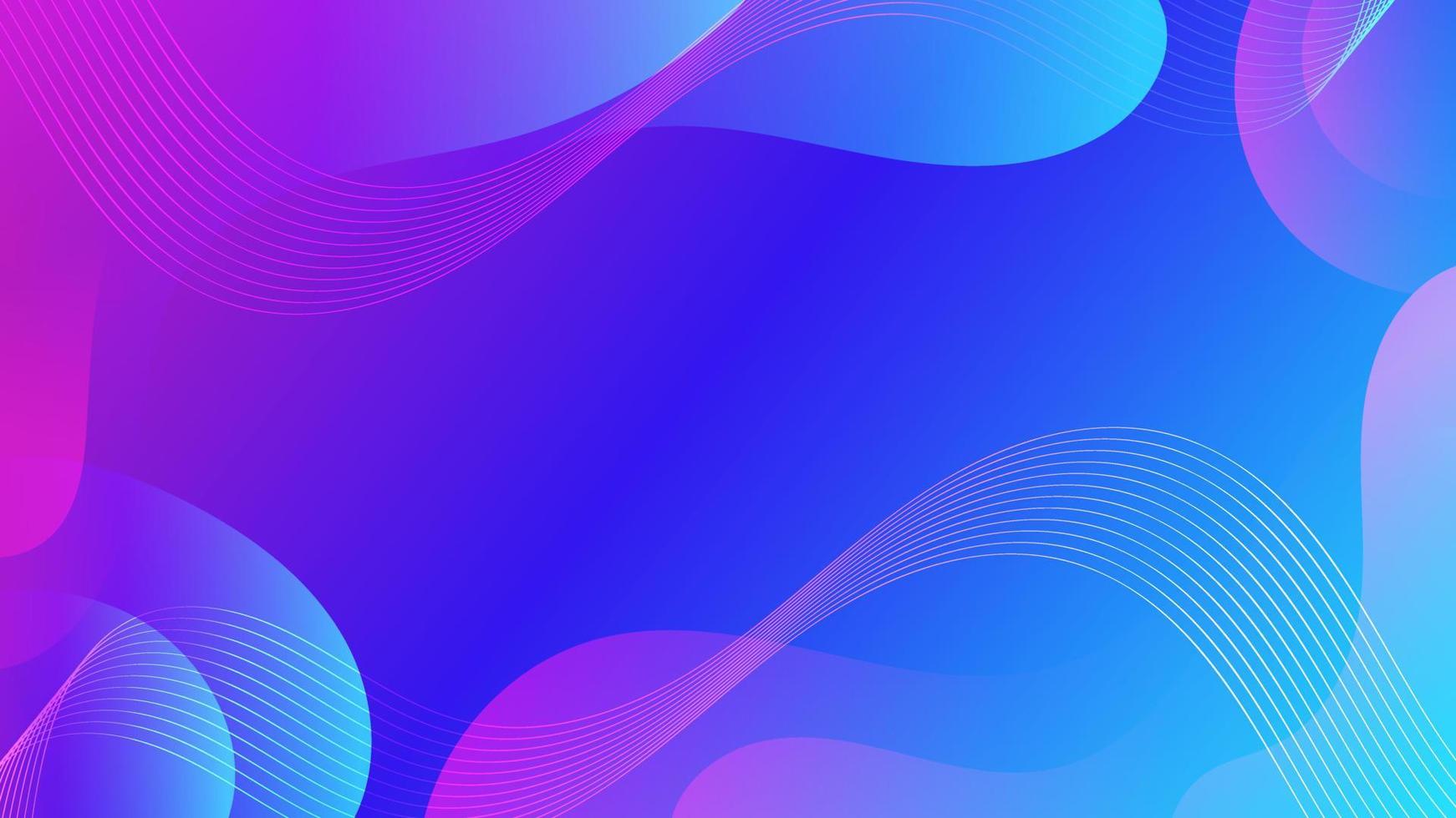 Abstract Gradient Purple Blue liquid Wave Background vector