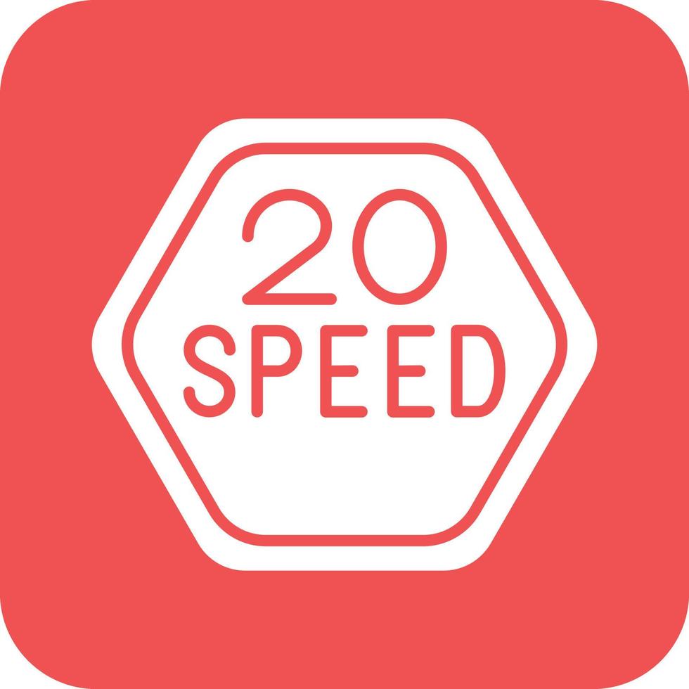 20 Speed Limit Vector Icon Design