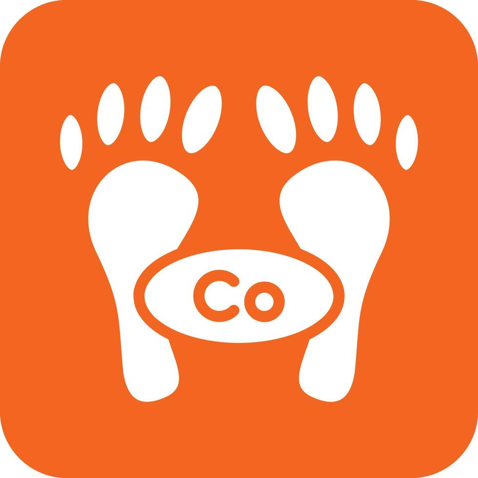 Carbon Footprint Vector Icon Design