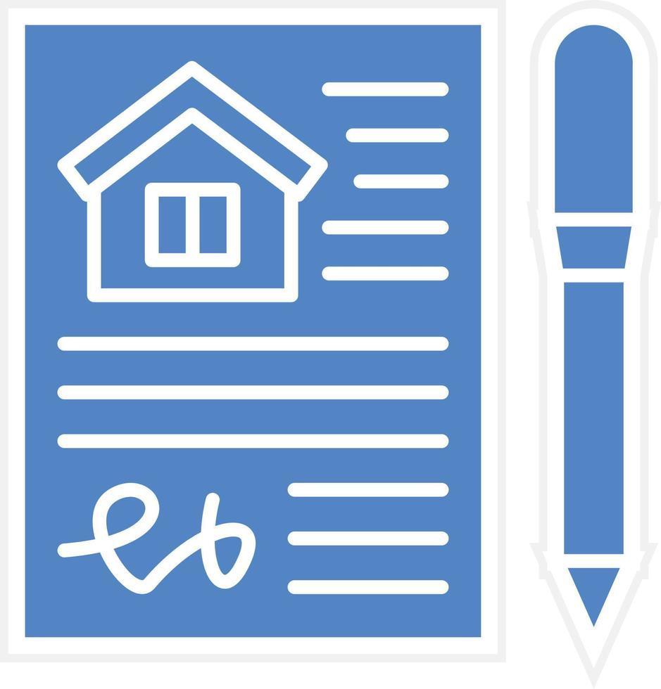 House Contract Icon Vetor Style vector
