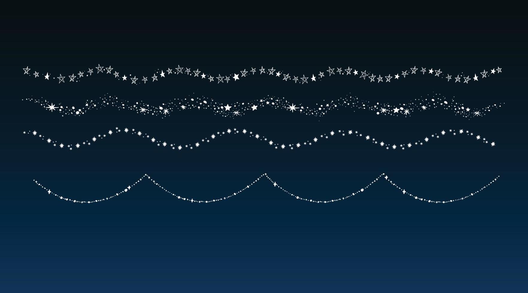 Vector collection of stars for party and celebration decoration elements