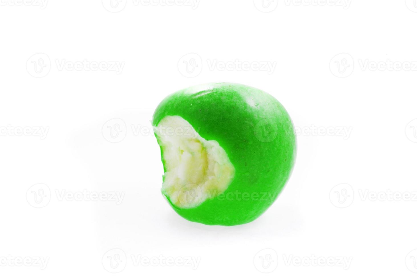 green bitten apple photo