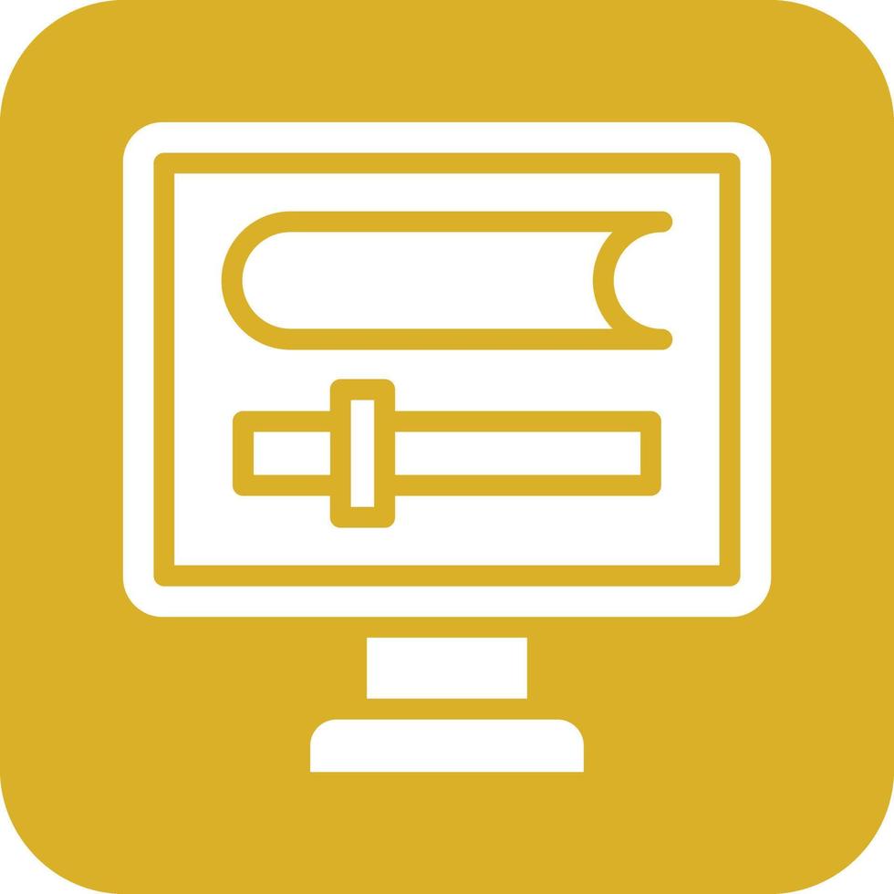 Online Lecture Vector Icon Design