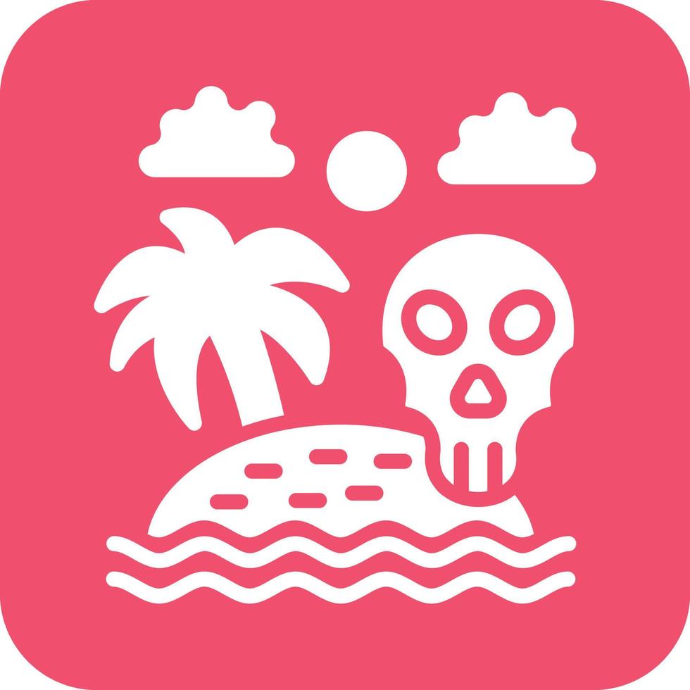 Skull Island Icon Vetor Style vector