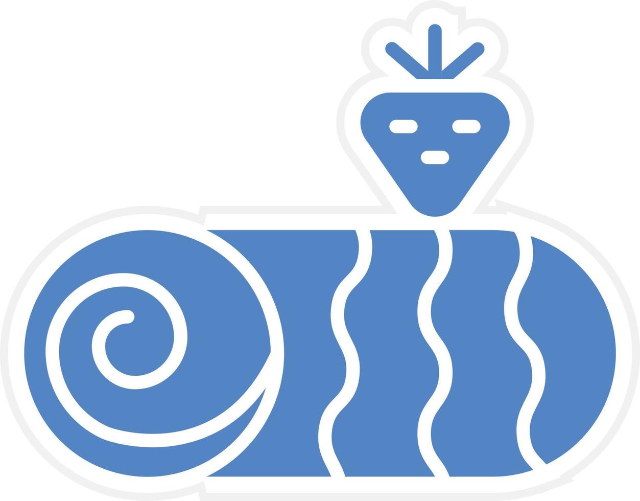 Roll Cake Vector Icon Design