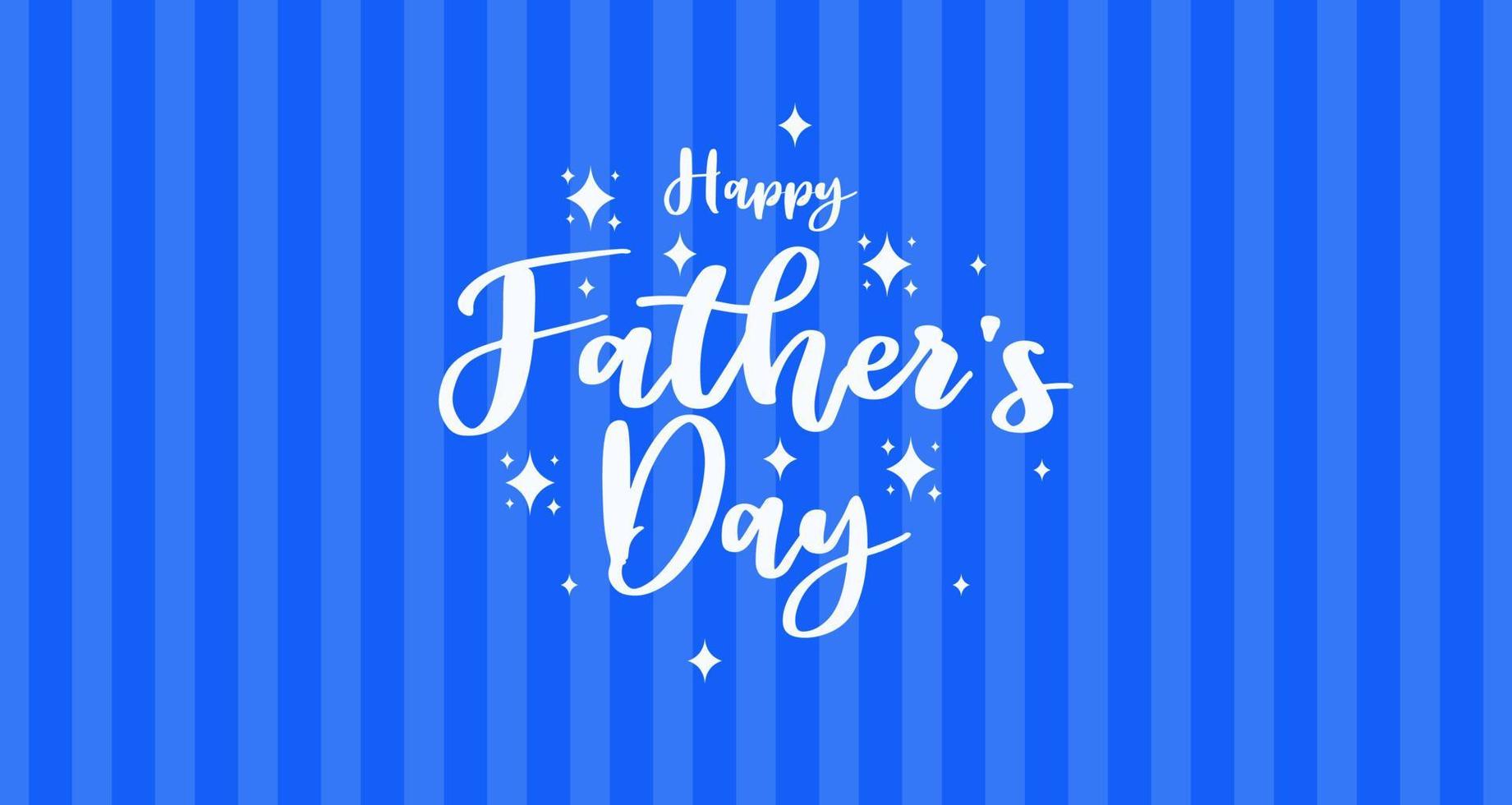 vector illustration of happy father's day banner with typography and blue background