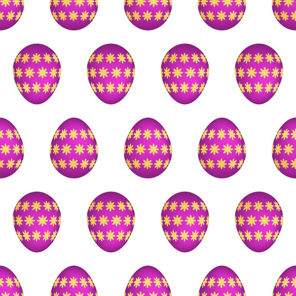 Seamless pattern with colorful Easter eggs. Vector illustration