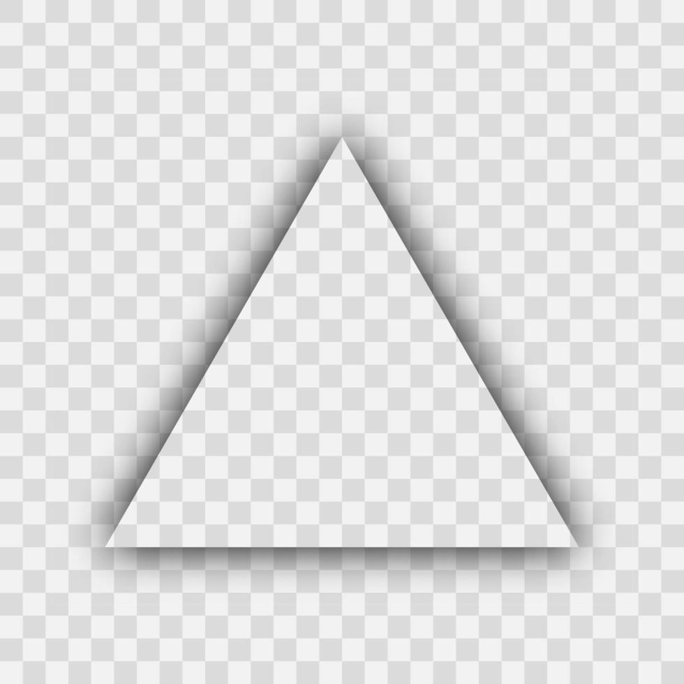 Dark realistic shadow. Triangle shadow isolated on background. Vector illustration.