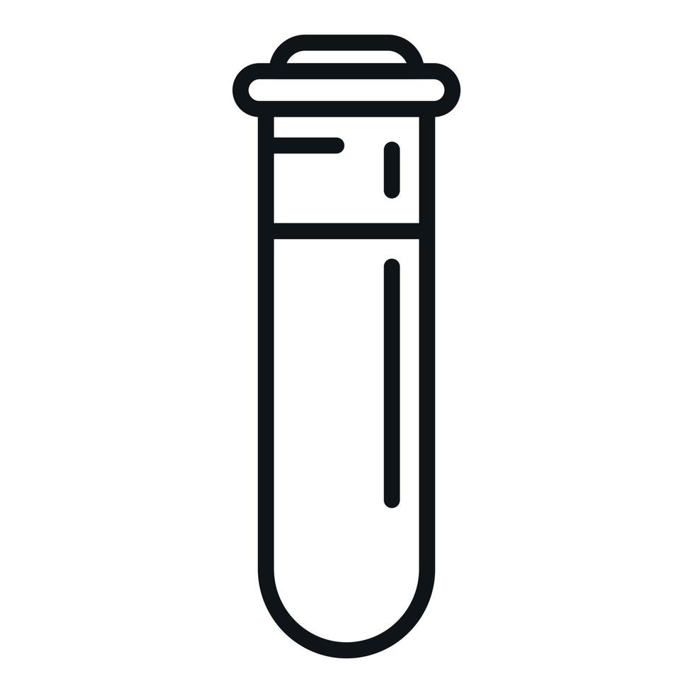 Blood test tube icon outline vector. Immune system vector