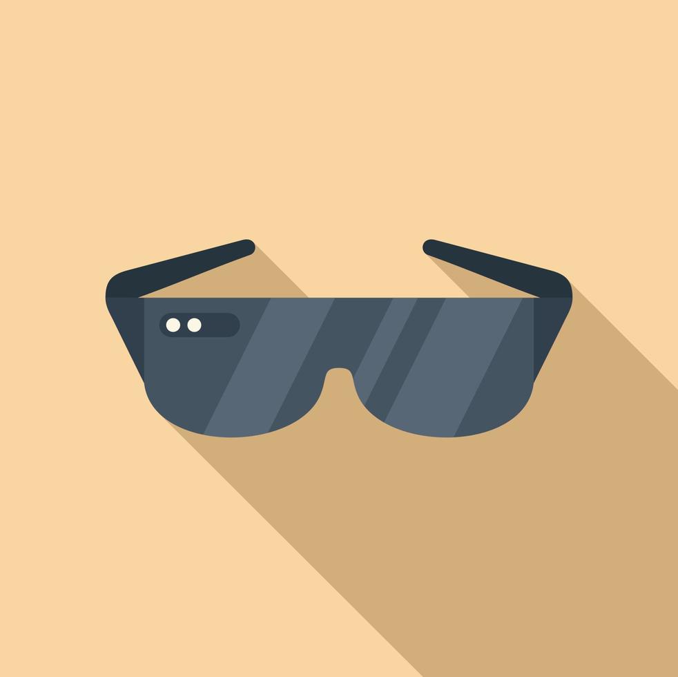 Digital glasses icon flat vector. Vr reality vector