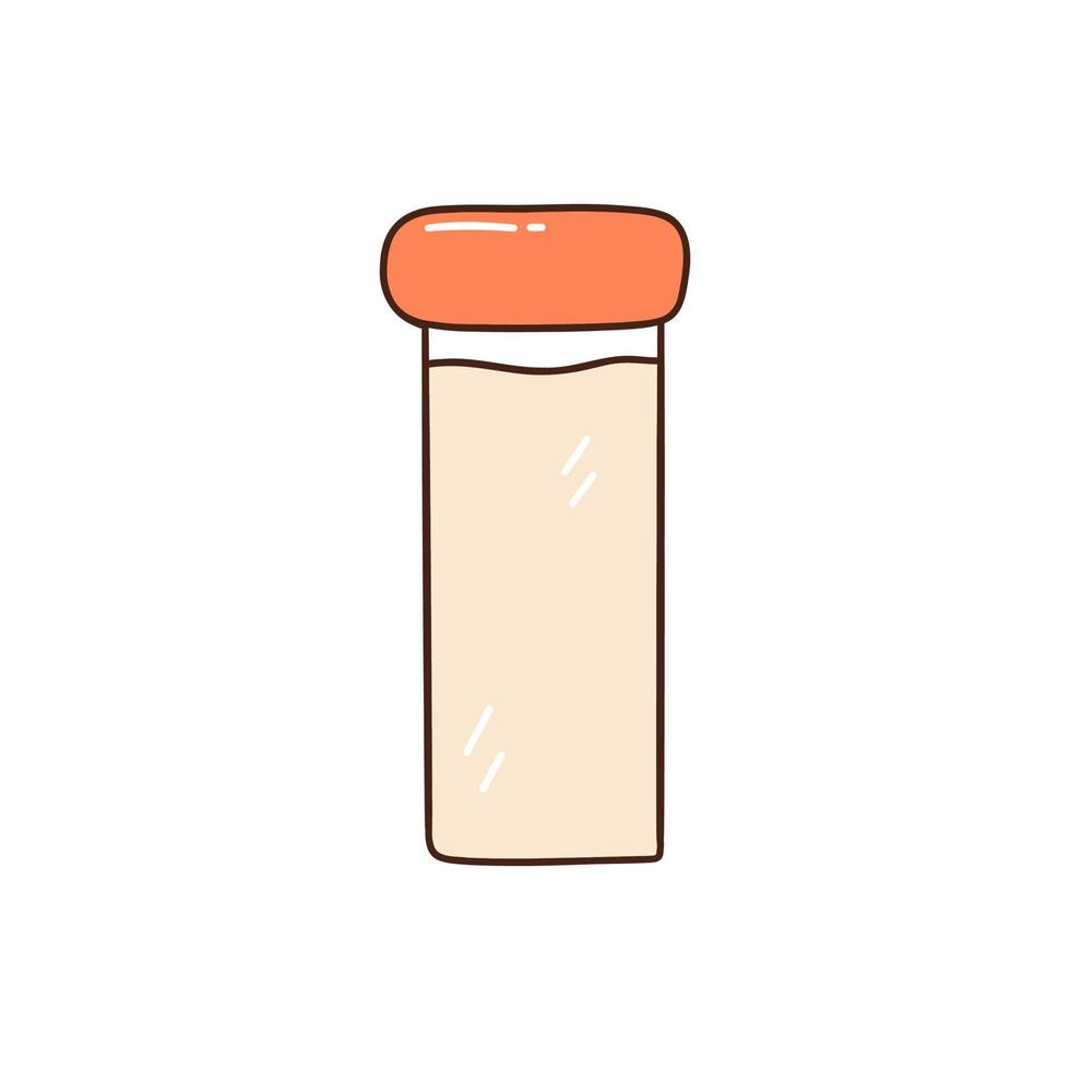 Drinking clean water bottle. Vector doodle icon