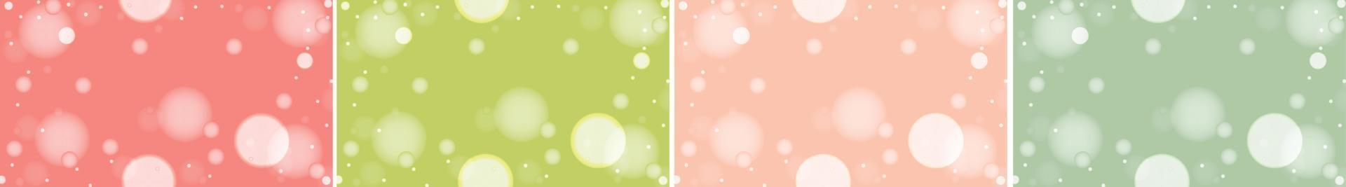 Bright colorful Bokeh Background Set. Vintage soft minimal abstract wallpaper. vector