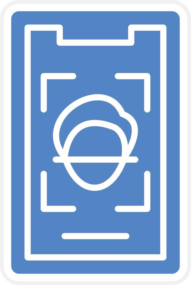 Mobile Face Scan Vector Icon Design
