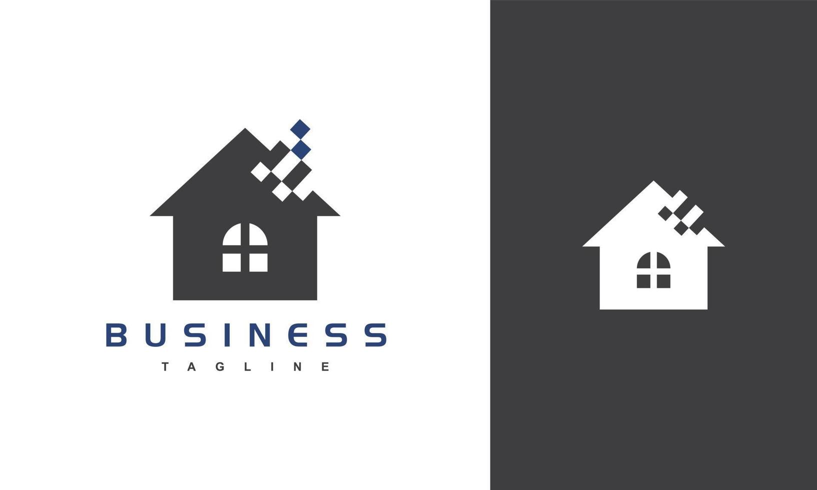 home pixel logo vector