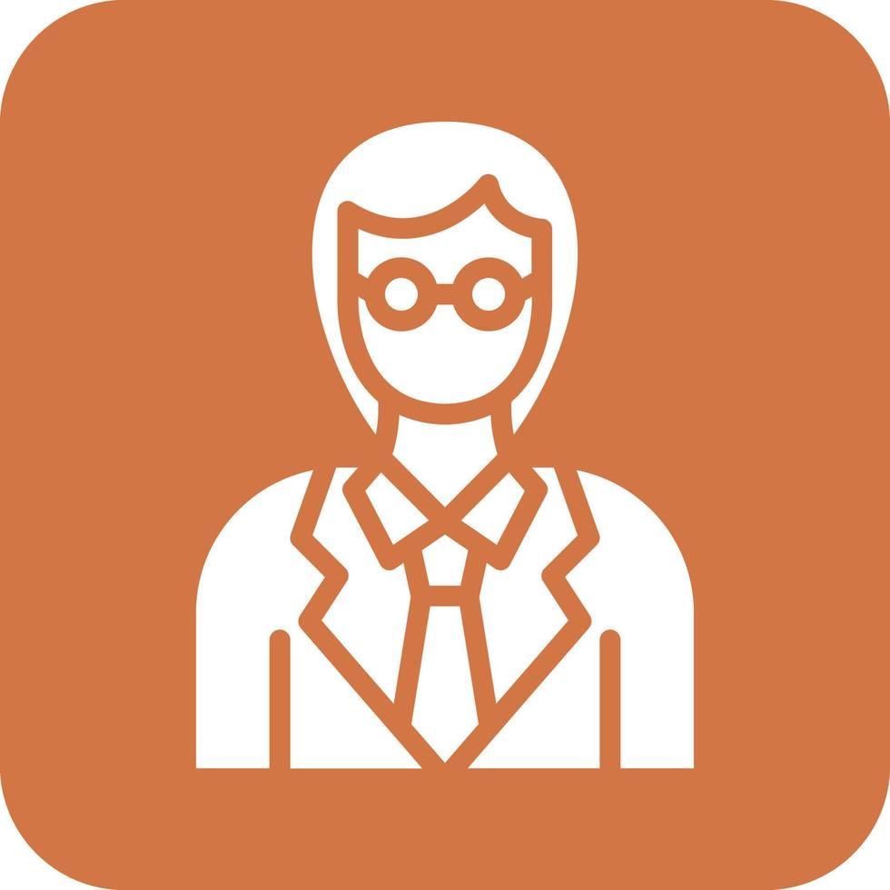 Female Professor Vector Icon Design